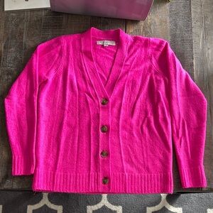 Loft Women’s Cardigan Hot Pink Size Small